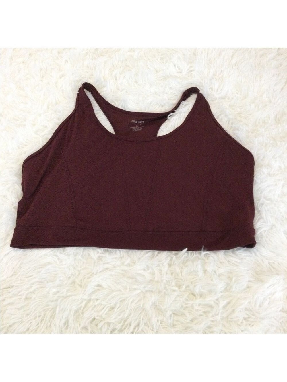 Nine West Active maroon racerback sport bra Woman’s size 3X